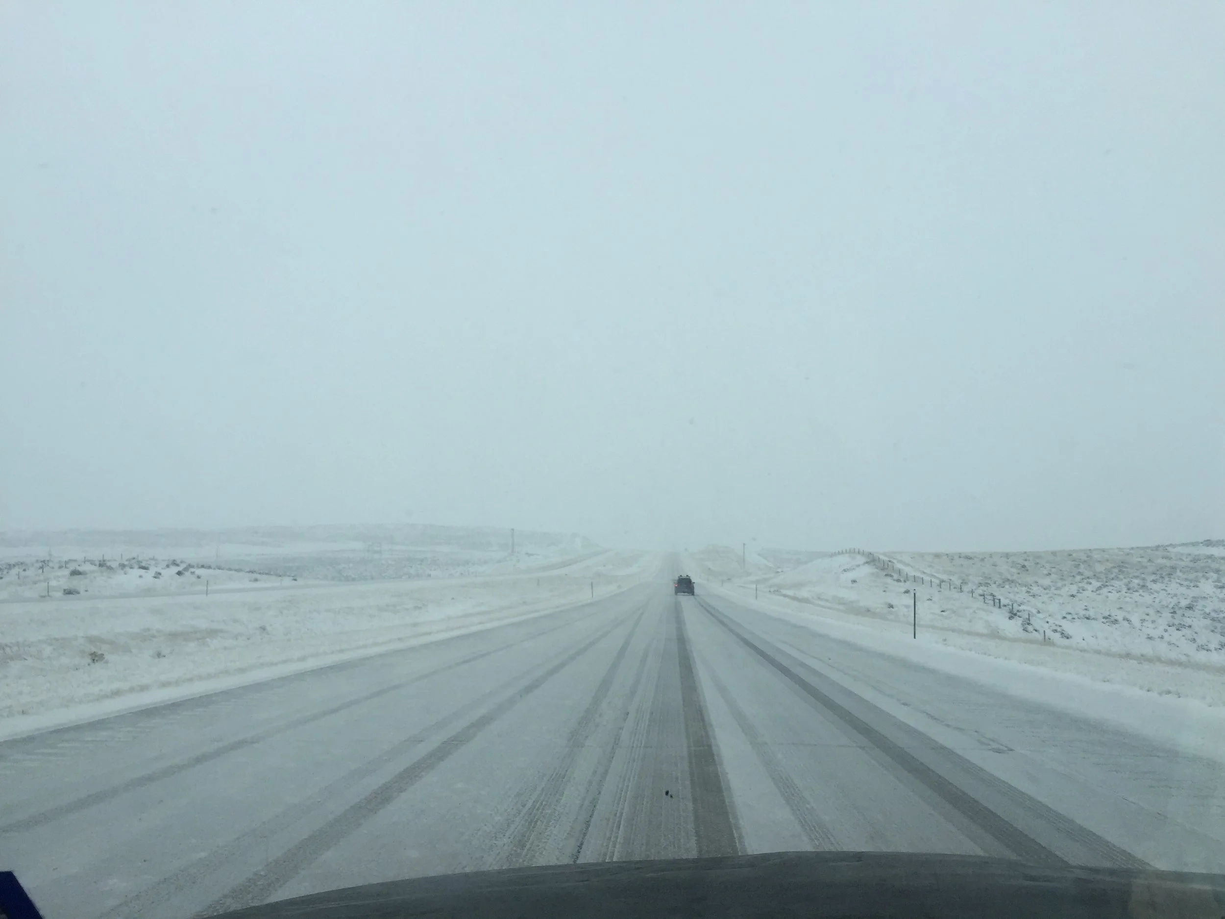 Icy roads in South Dakota