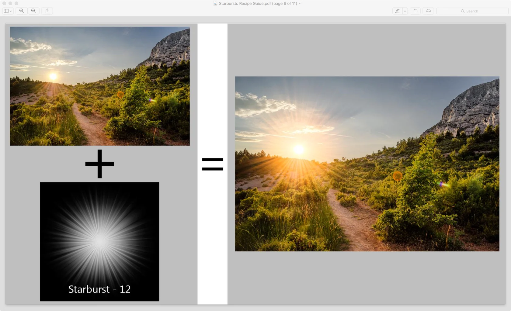 included sample image with overlay