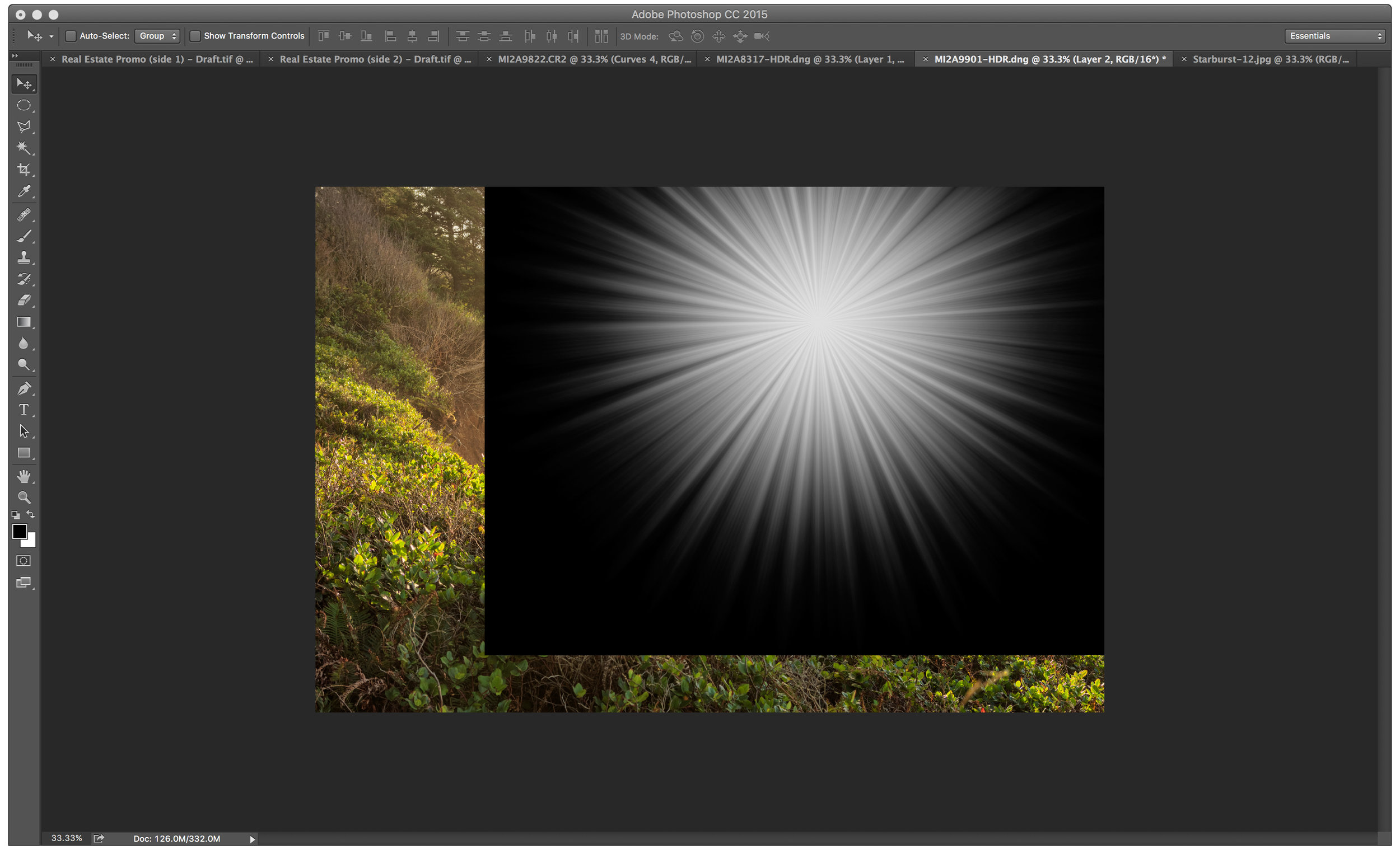 Resized and repositioned starburst