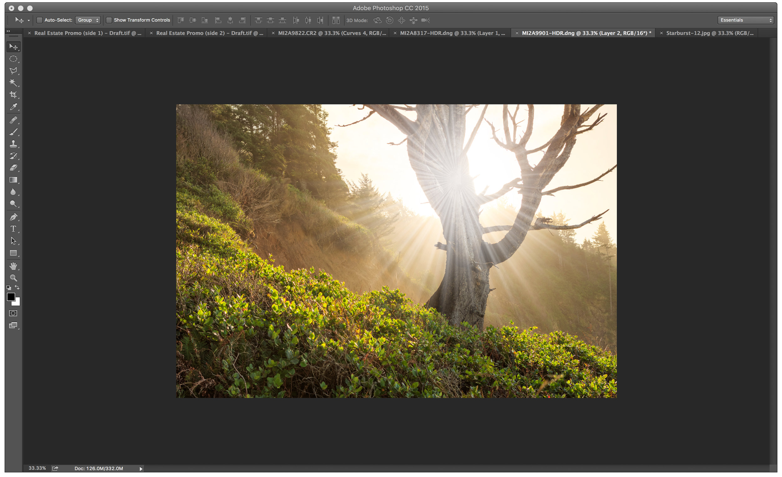 Image with blend mode changed to SCREEN