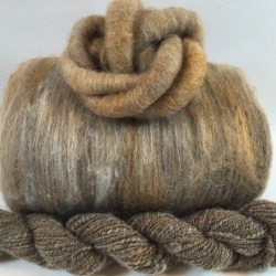 "Bunny Tummy" BATT: a combination of exotic fibers like cashmere, qiviut, vicuna, yak, mink.