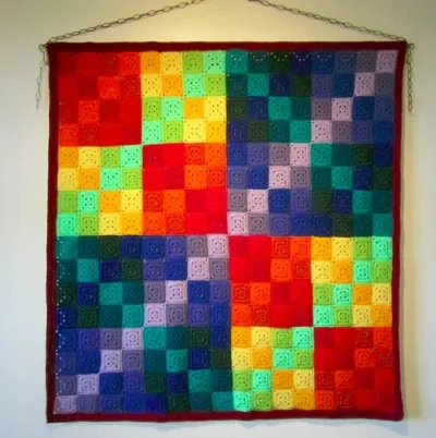 Finite field : crochet representation of a finite field Photograph: Pat Ashforth