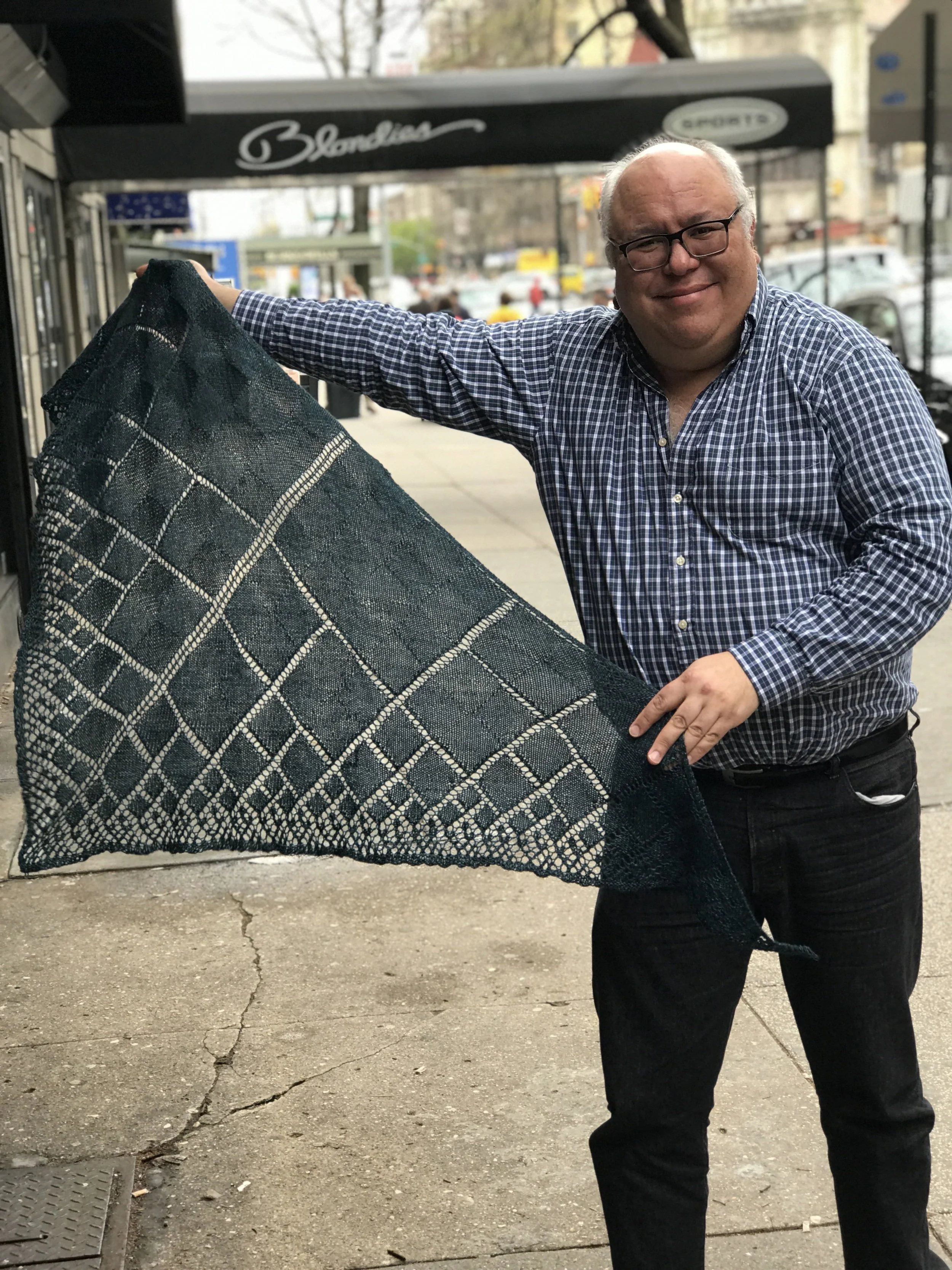 Shawl knitted by Daniel Casanova-Vazquez Value $300.- Starting Bid $150