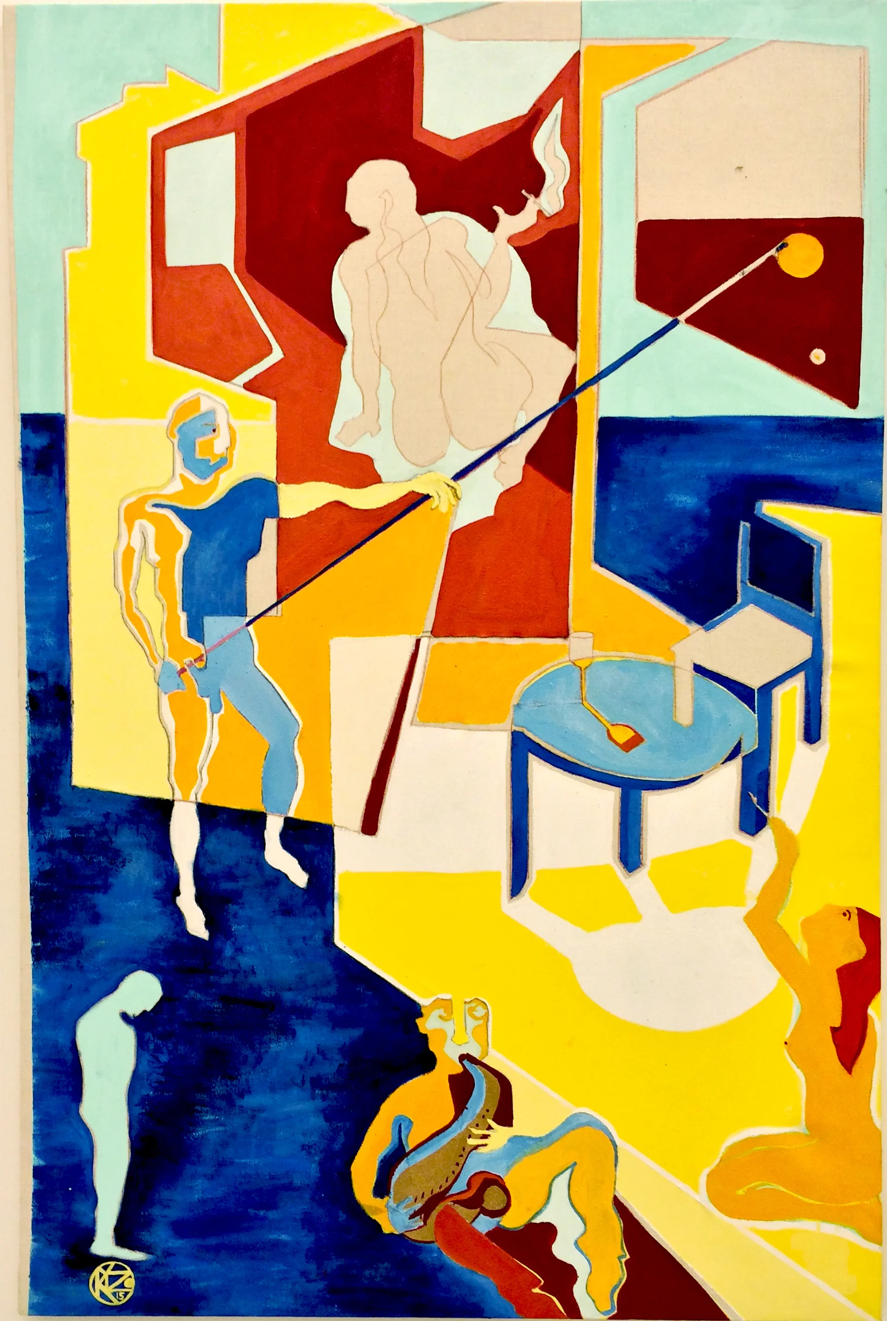A Dusty Rhodes Tune of Mind Acrylic, oil on canvas, 125x87 cm / 34.2x49.2 inches