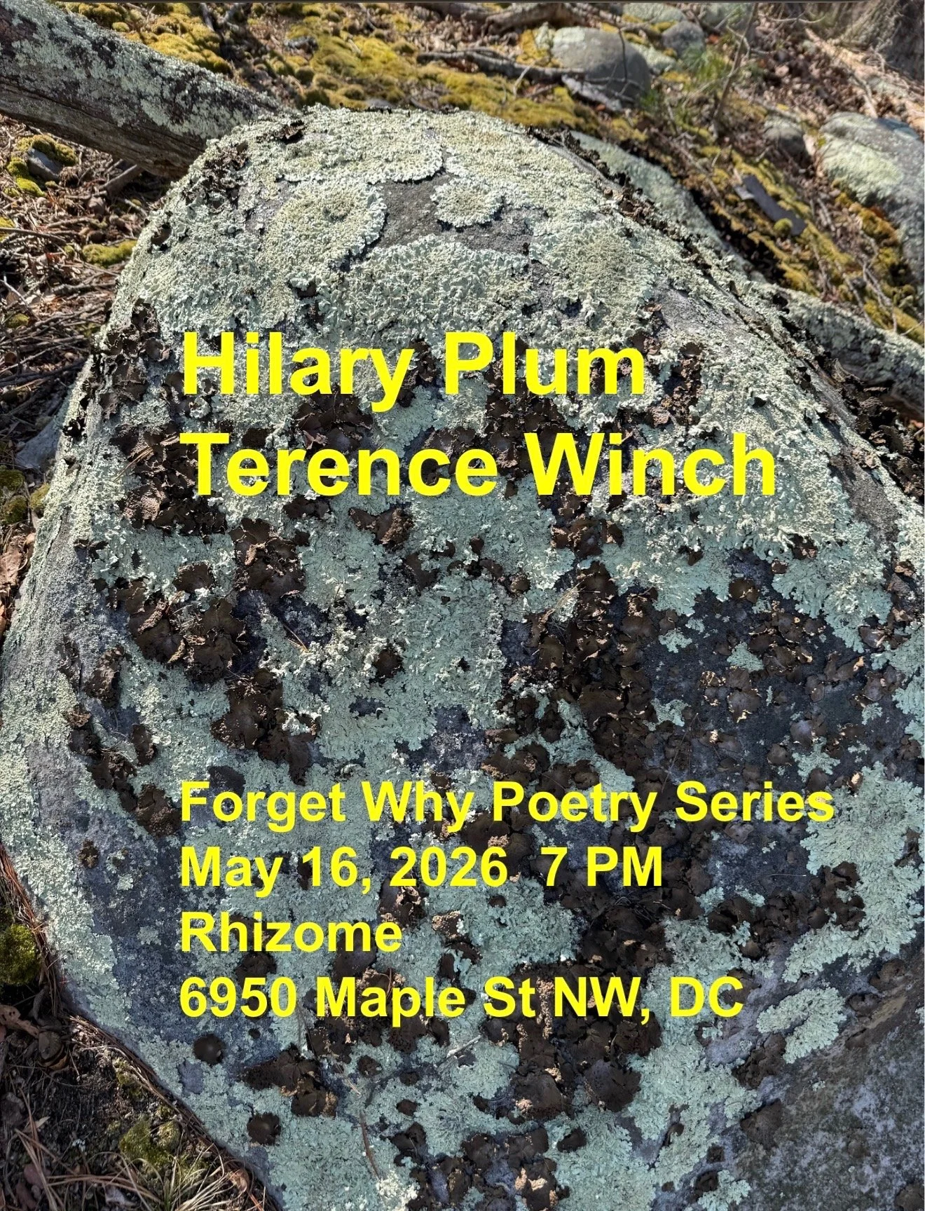 Forget Why Poetry Series - Hilary Plum &amp; Terence Winch