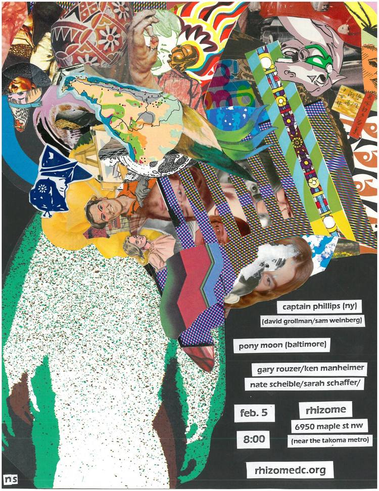 Concert - Captain Phillips (Dave Grollman/Sam Weinberg), Pony Moon, Scheible/Schaffer/ Rouzer/Manheimer, Bushmeat SoundSystem