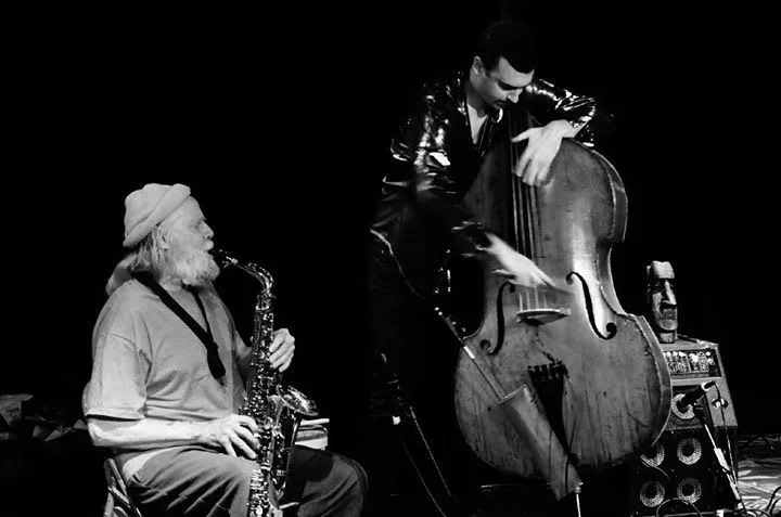 Beben von Kobra (Chicago/New Orleans) brings together four of the leading figures of the Chicago and New Orleans music communities in an improvising quartet that is as singular in approach and diverse in style as its members, which include Aurora Nealand (reeds, accordion, objects, voice), Steve Marquette (guitar), Anton Hatwich (bass), and Paul Thibodeaux (drums). Jack Wright is a saxophone extremist, dedicated to to free playing since 1979. Described twenty years ago as an "undergrounder by design," he is a veteran improviser based mainly in Philadelphia. He has played mostly on tour through the US and Europe since the early 80s in search of interesting partners and playing situations. Now at 75 he is still the "Johnny Appleseed of Free Improvisation," as guitarist Davey Williams called him in the 80s, on the road as much as ever. He continues to inspire players outside music-school careerdom, playing sessions with visiting and resident players old and new. His partners over the years are mostly unknown to the music press, and too numerous to mention. He's said to have the widest vocabulary of any saxophonist, including leaping pitches, punchy, precise timing, sharp and intrusive multiphonics, surprising gaps of silence, and obscene animalistic sounds. Evan Lipson has operated as a musician since adolescence—intuitively seeking the liminal realms in which intellect and instinct, history and myth, and creative and destructive force intersect. Drawn towards aberrant perspectives at an early age, his formative experiences were primarily rooted in extreme and often discordant forms of rock, metal, free improvisation, modernist composition, jazz, oddball pop, soundtracks, noise, and electronic music. Massimo Ricci, of Touching Extremes writes, "Lipson easily stands among the best bassists I've heard lately, his terrifically strapping tone epitomizing the decision to really learn how an instrument works." Rich O'Meara is a long-time DC improvisor. Solo percussion. Vibraphone, metal, wood, objects. Minimilaist and meditative.