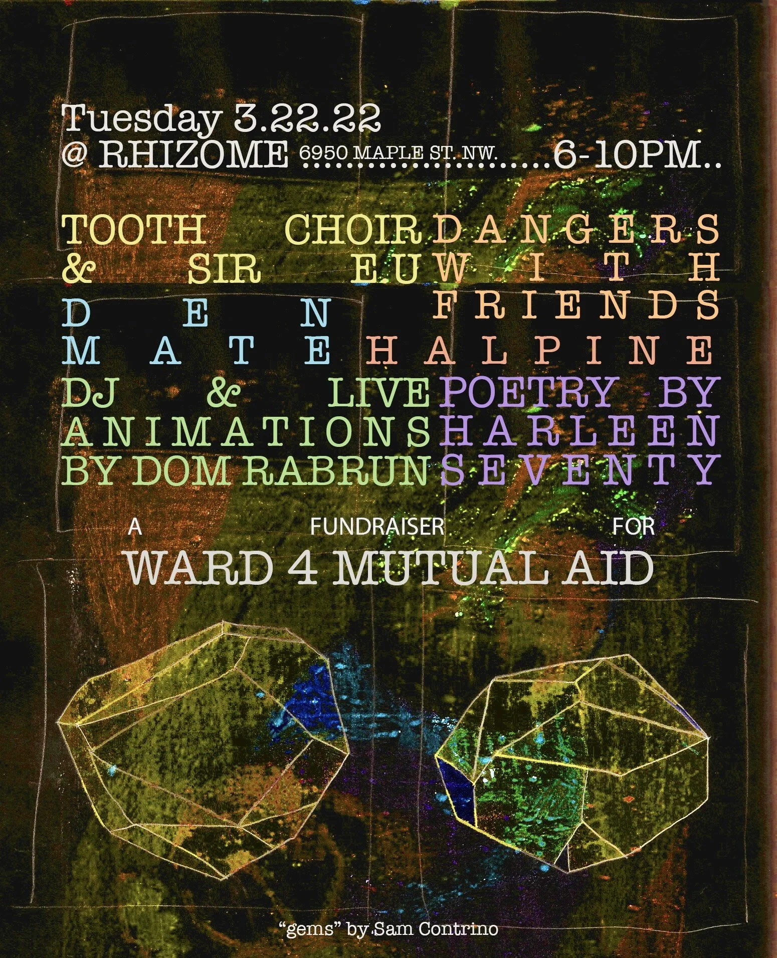BENEFIT CONCERT: Den-mate / Tooth Choir &amp; Sir E.U / Halpine / Dangers with Friends / Harleen Seventy / Dom Rabrun