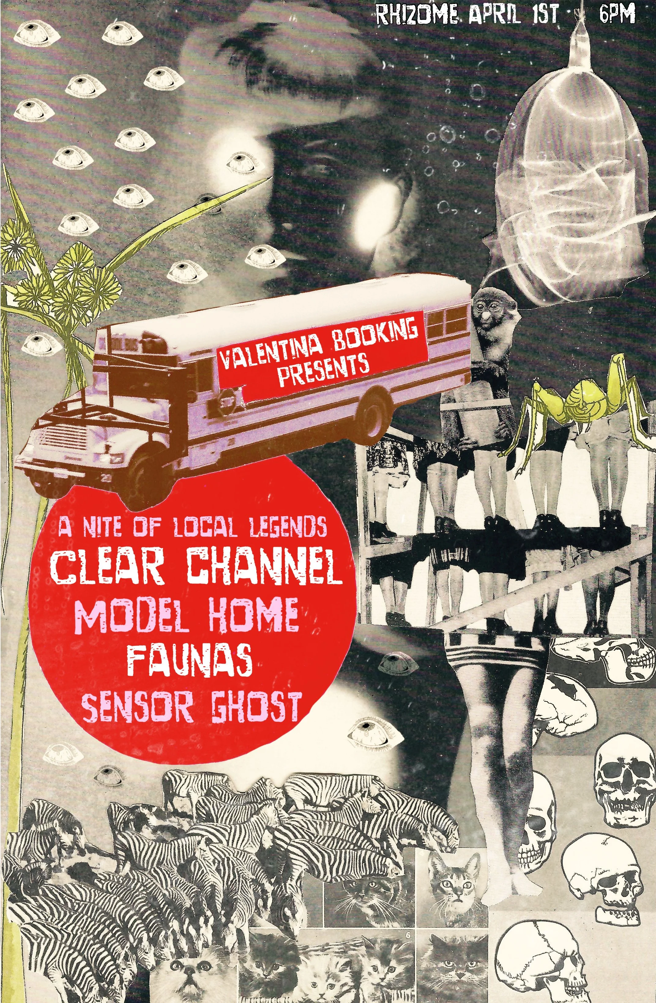OUTDOOR CONCERT: Clear Channel / Model Home / Faunas / Sensor Ghost