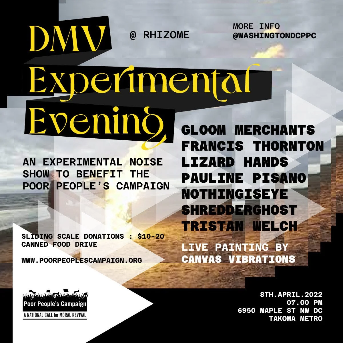 BENEFIT CONCERT: Gloom Merchants / Francis Thornton / Lizard Hands / Pauline Pisano / Nothingiseye / Shredderghost / Tristan Welch / live painting by Canvas Vibrations