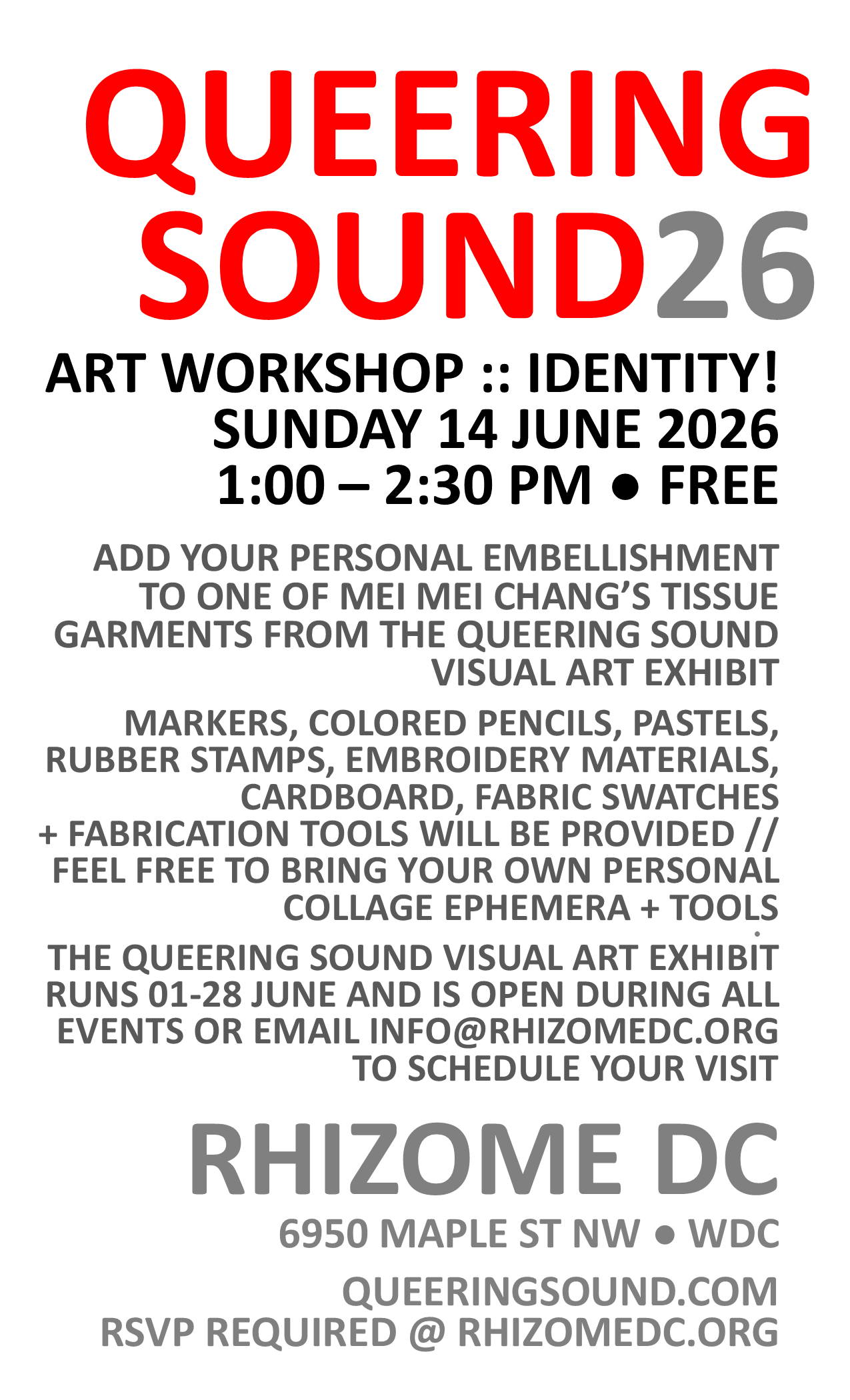 Queering Sound: Art Workshop with Mei Mei Chang