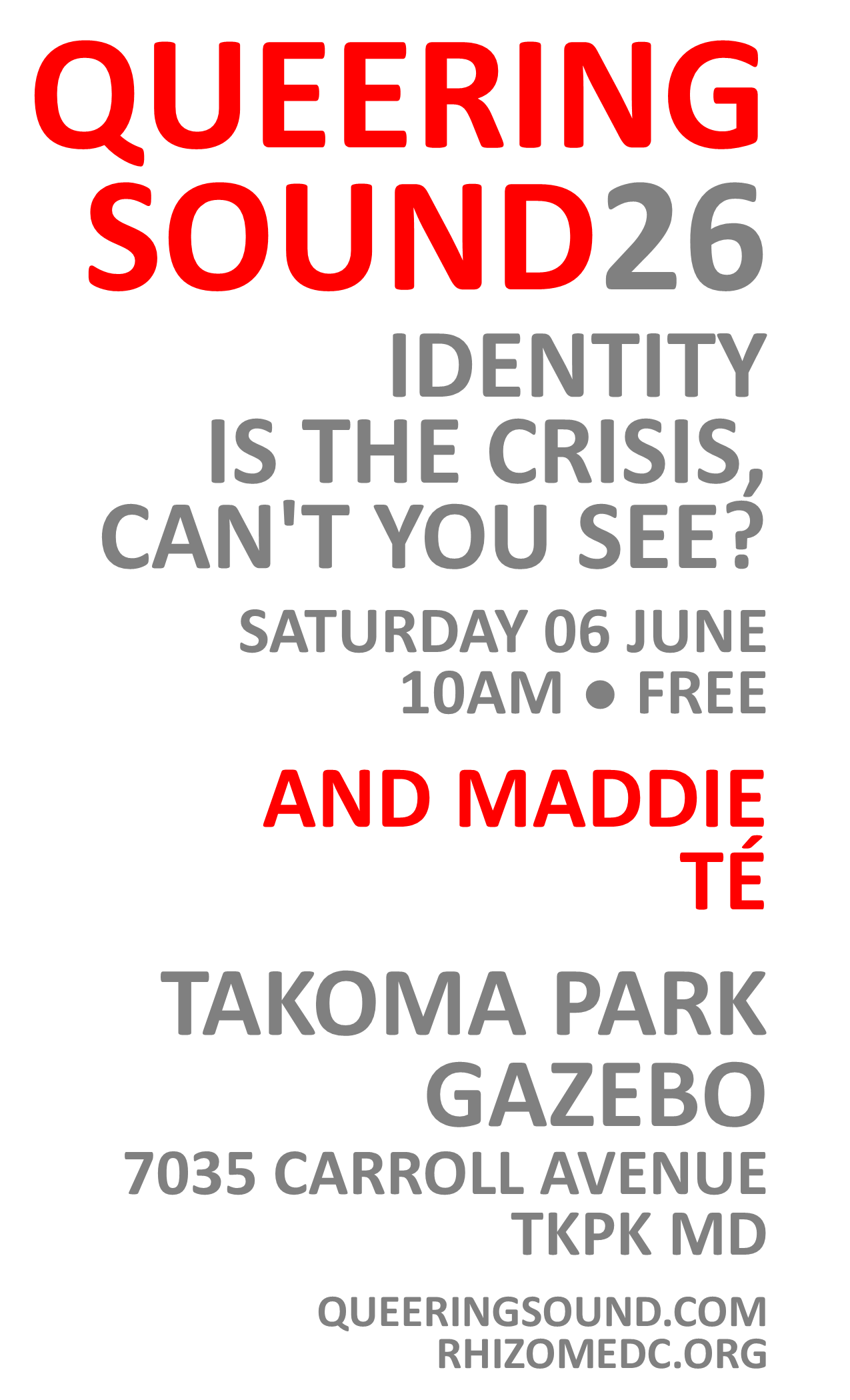 QUEERING SOUND at the Gazebo: And Maddie / Té