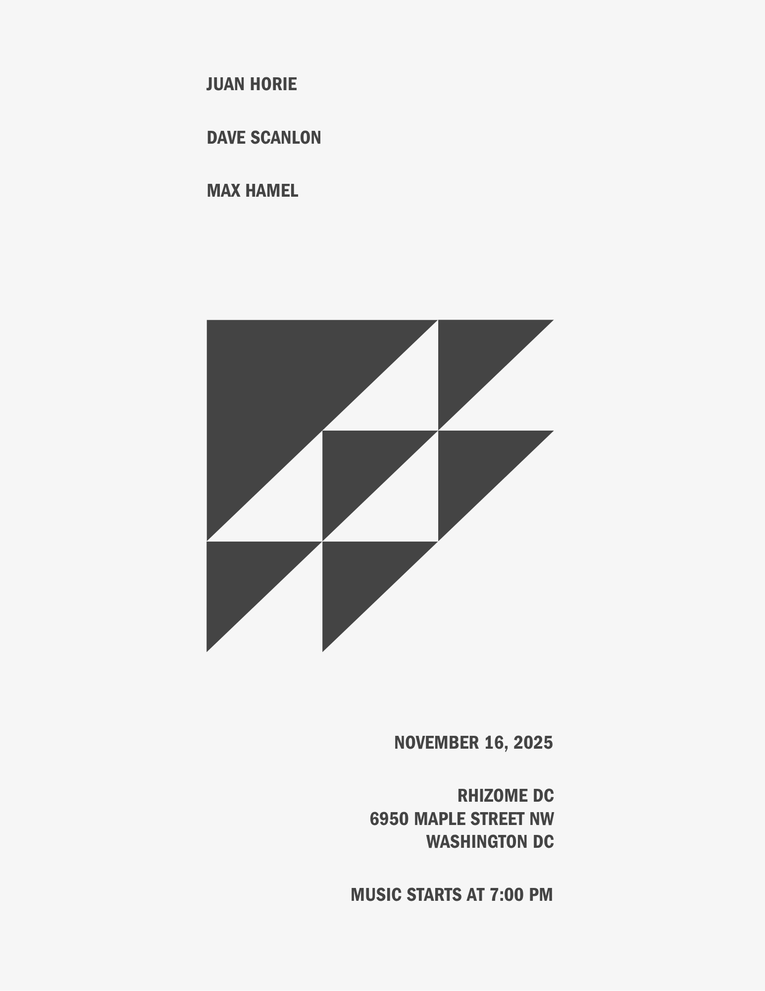 Dave Scanlon / Max Hamel / Juan Horie