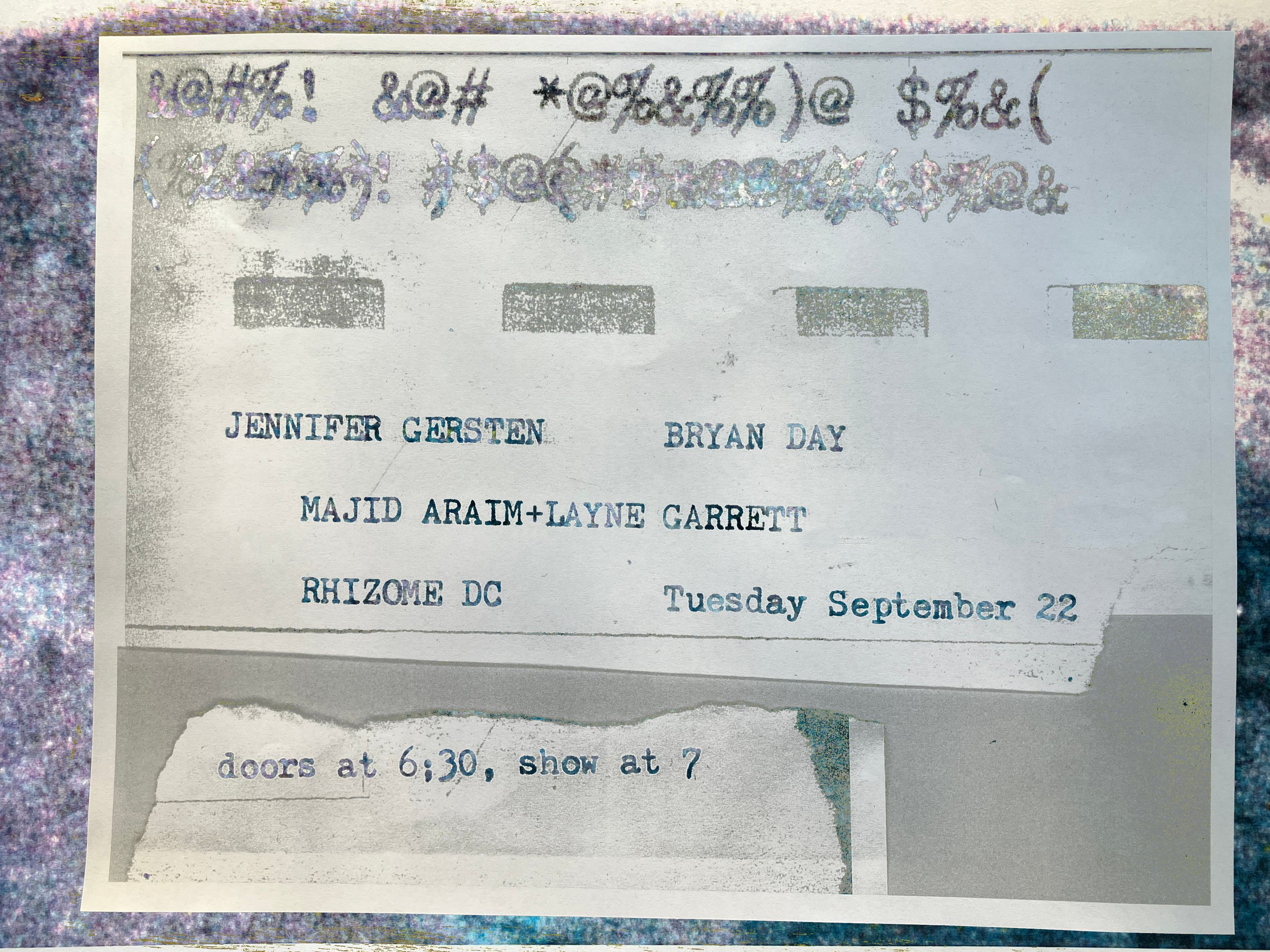 Jennifer Gersten / Bryan Day / Majid Araim & Layne Garrett