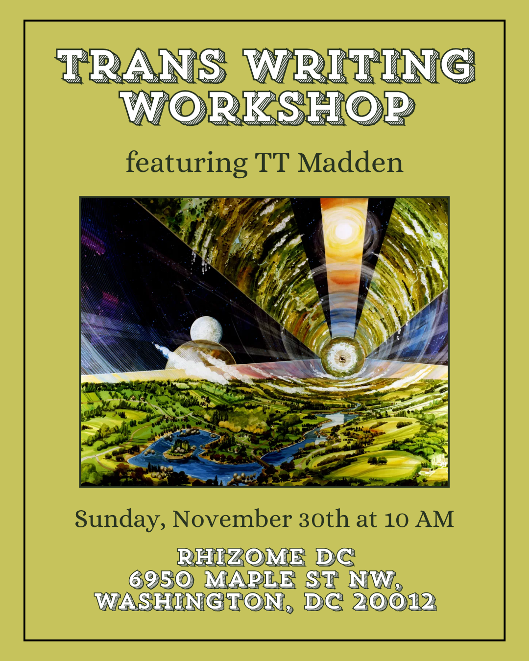 Trans Writing Workshop featuring TT Madden - Writing in Hard Times