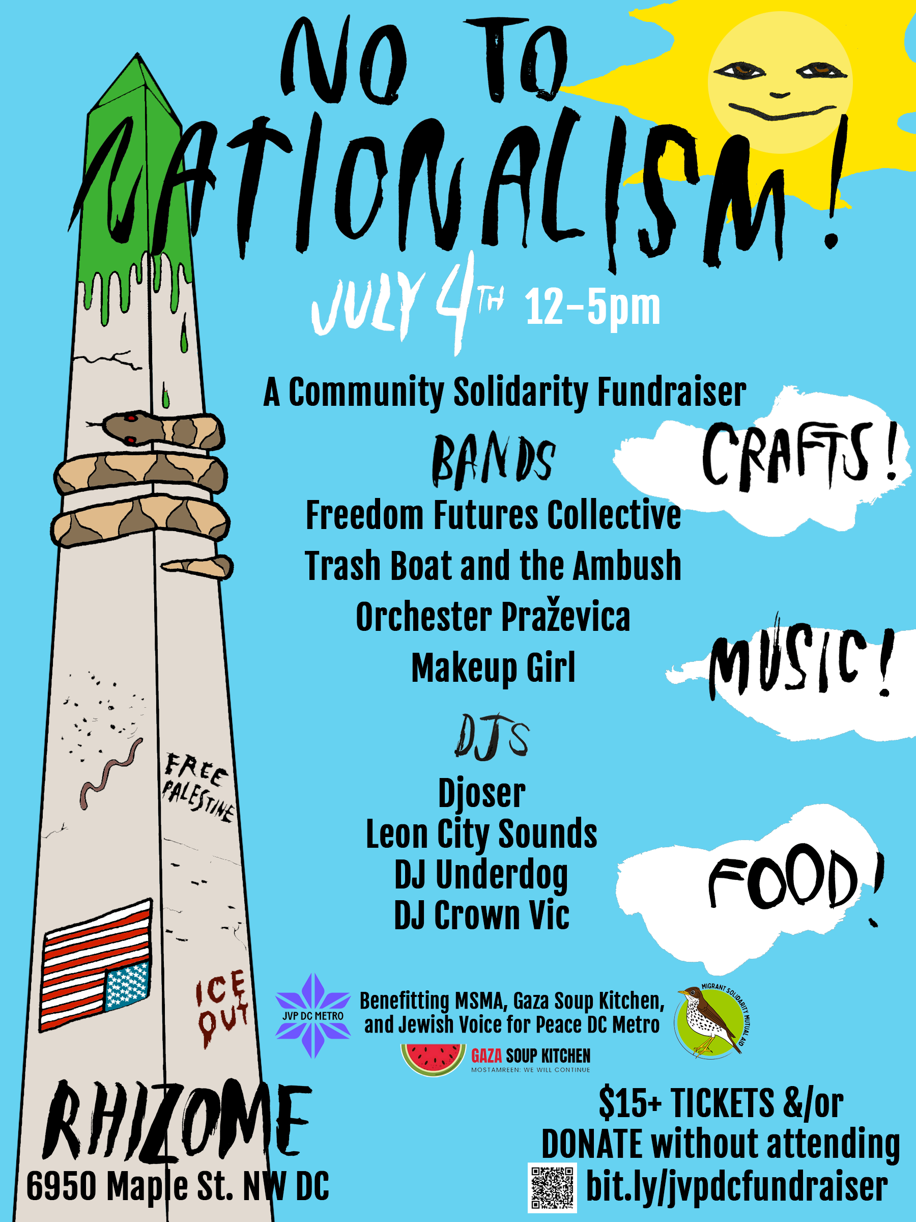 No To Nationalism! A community solidarity market, concert, and fundraiser