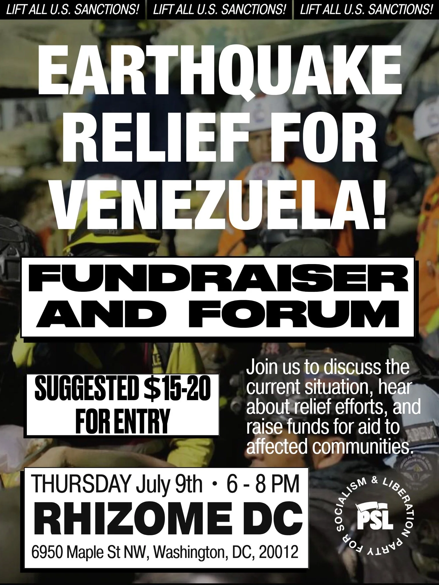 Political Forum &amp; Earthquake Relief Fundraiser