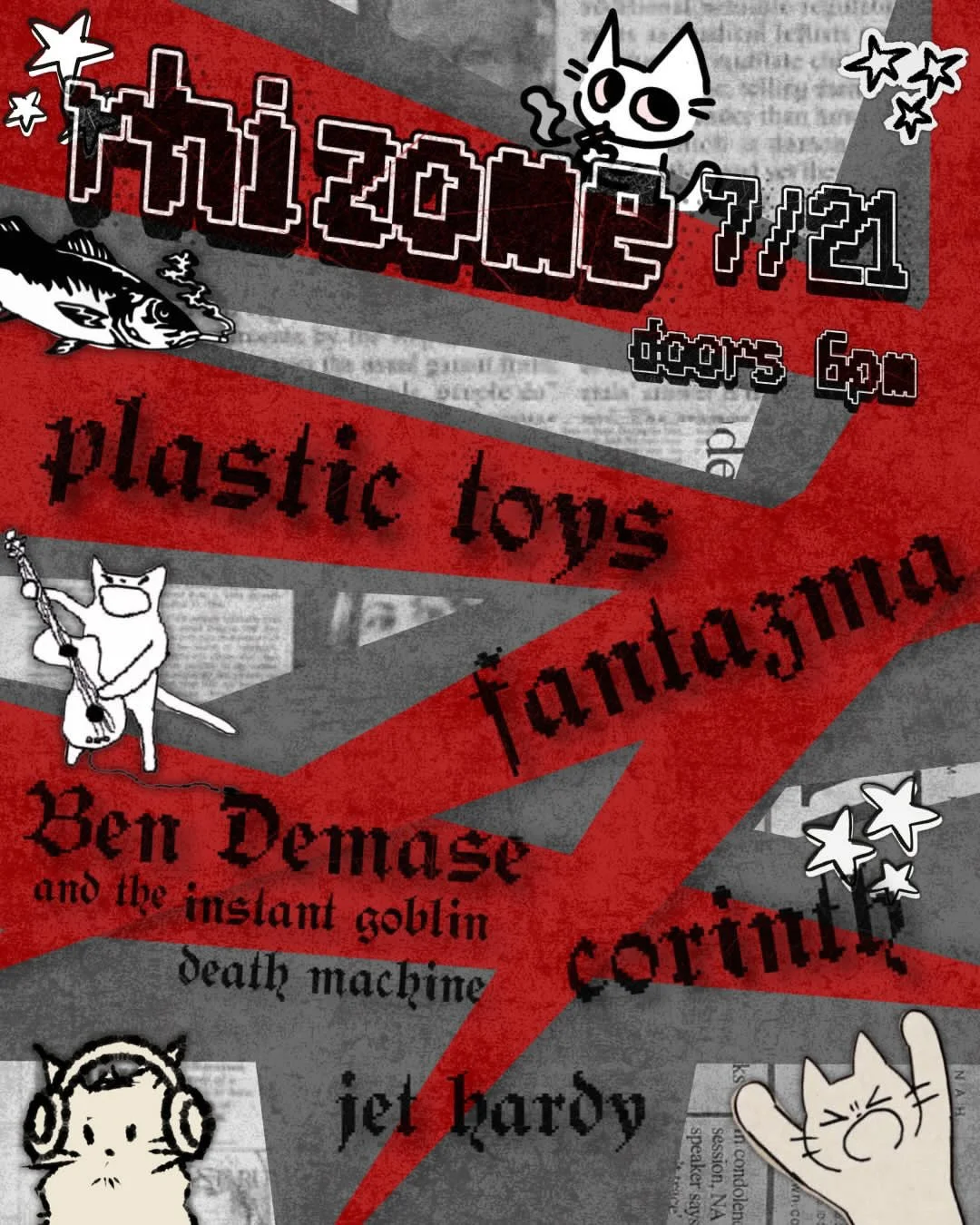 Gaza Benefit with: Plastic Toys / Fantazma / Ben Demase and the Instant Goblin Death Machine / Corinth / Jet Hardy 