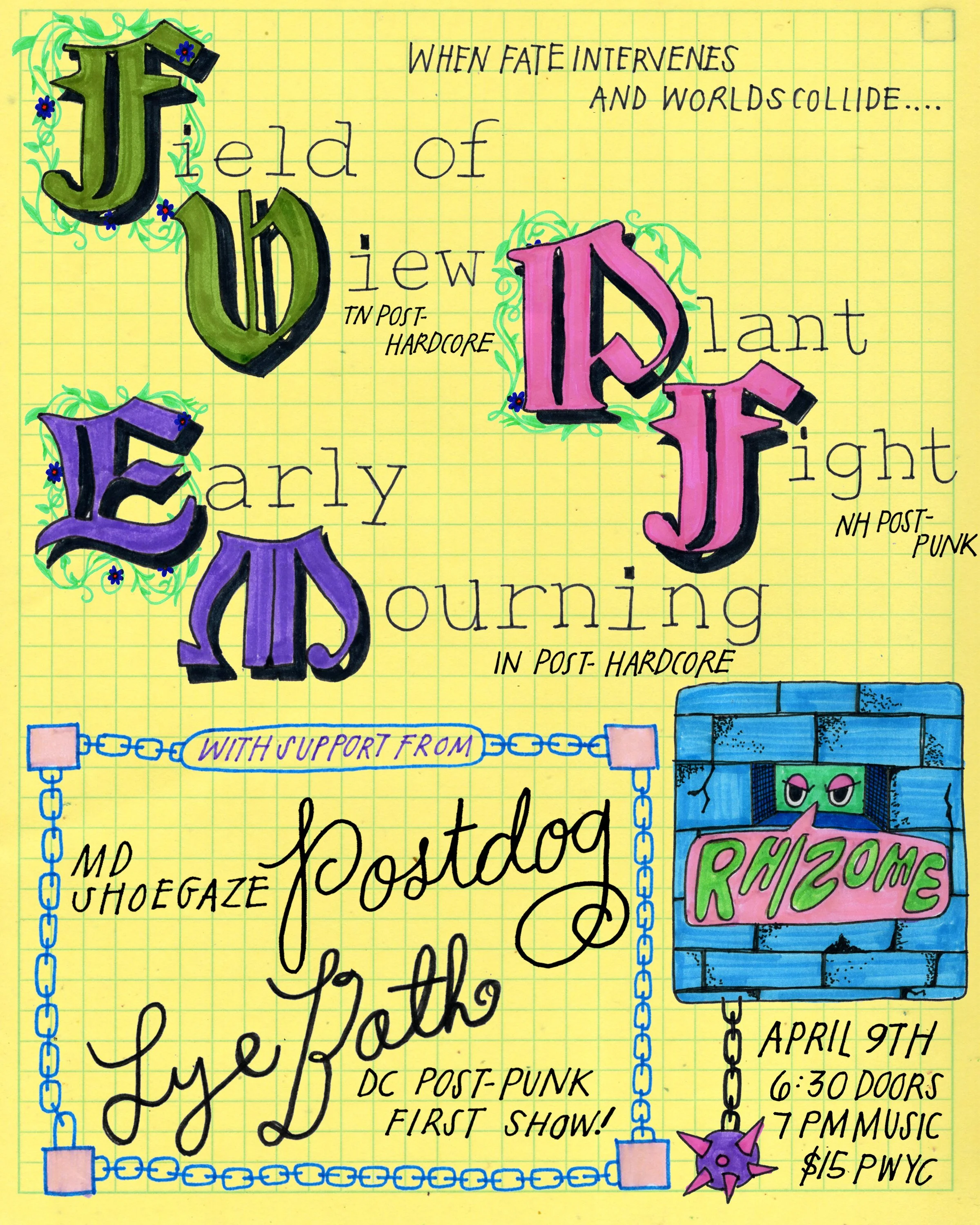 Field of View / Early Mourning / Plant Fight / Post Dog / Lye Bath