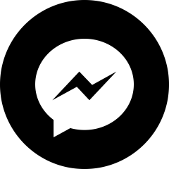 Facebook Messenger logo with a speech bubble and a lightning bolt inside