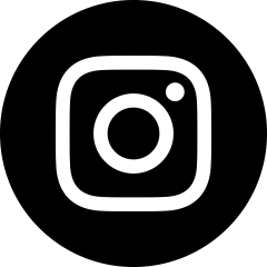 Instagram logo in black and white.