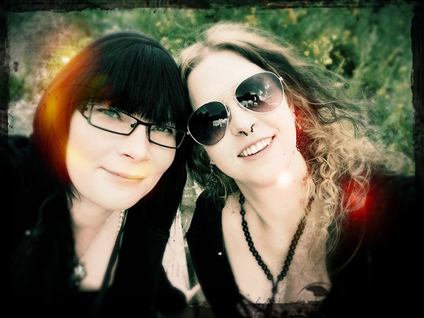 Me and Nina working for Allmetalfest.com at Jalometalli Festival 2012.