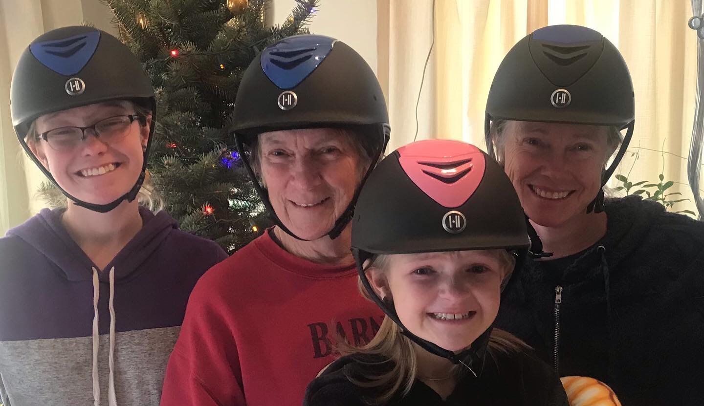 Merry Christmas to all from Colleen Rutledge Eventing !! The whole family got new One K Helmets for Christmas. They all are excited to have the new MIPS helmets by One K with the custom color system.