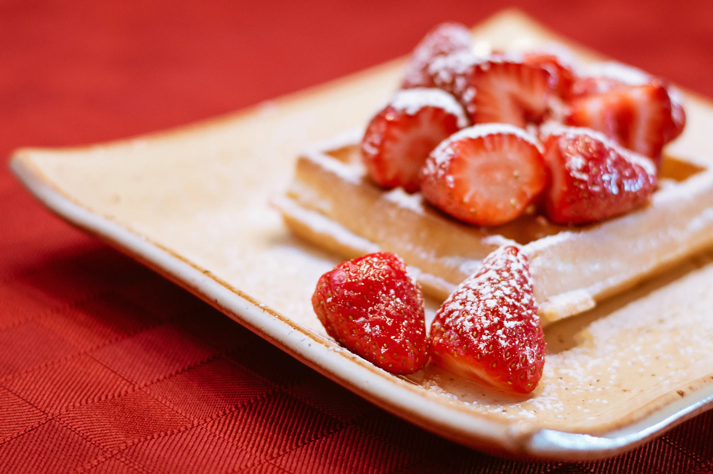 Strawberry Waffles © Deena Roth Photography