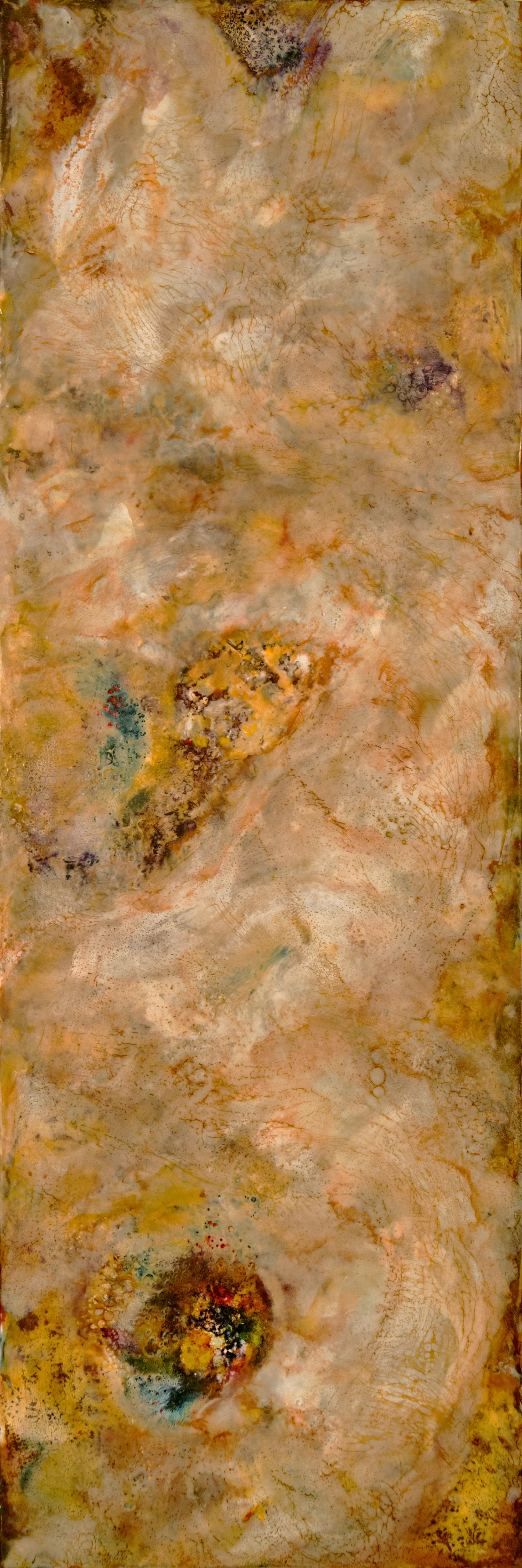 Lingering Morning / 36x12 / Encaustic Mixed Media