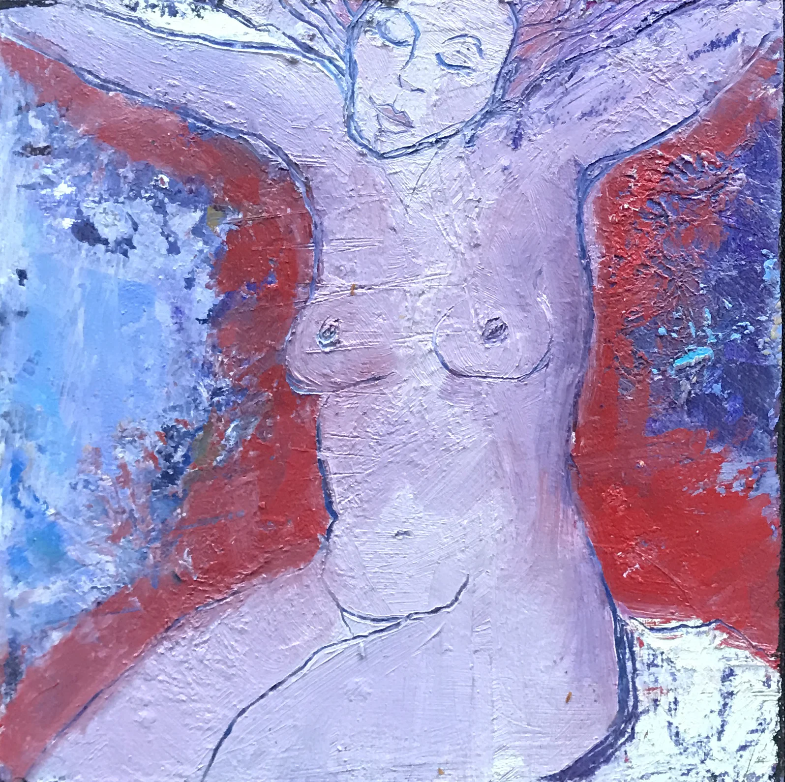6x6 / Oil & Cold Wax on Birch Cradled Panel / $60