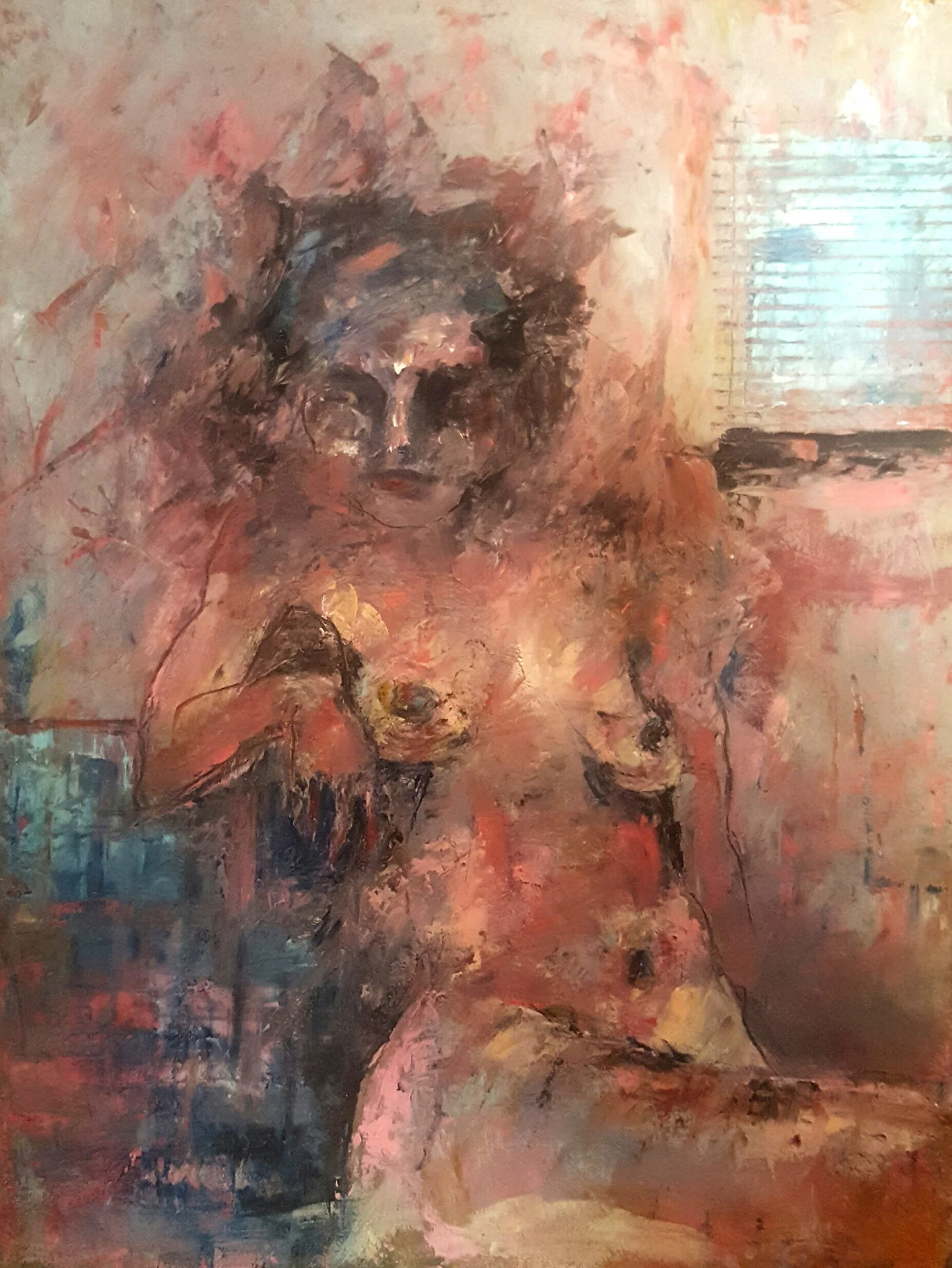 I Dare You / Oil and Cold Wax / Framed Wood/12x9