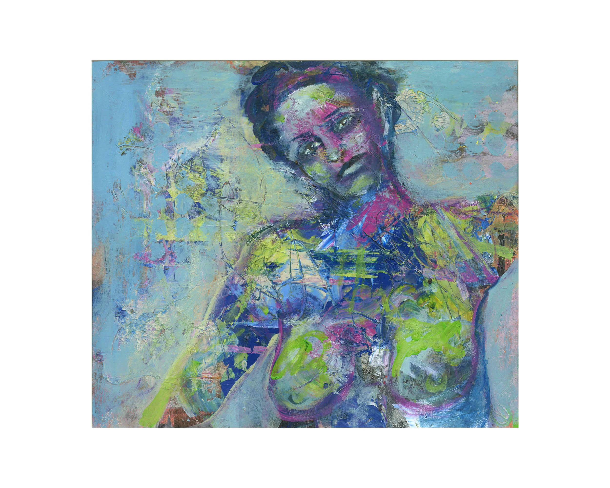 Jenny / Acrylic on paper (10x12) / Matted (14x16) $220