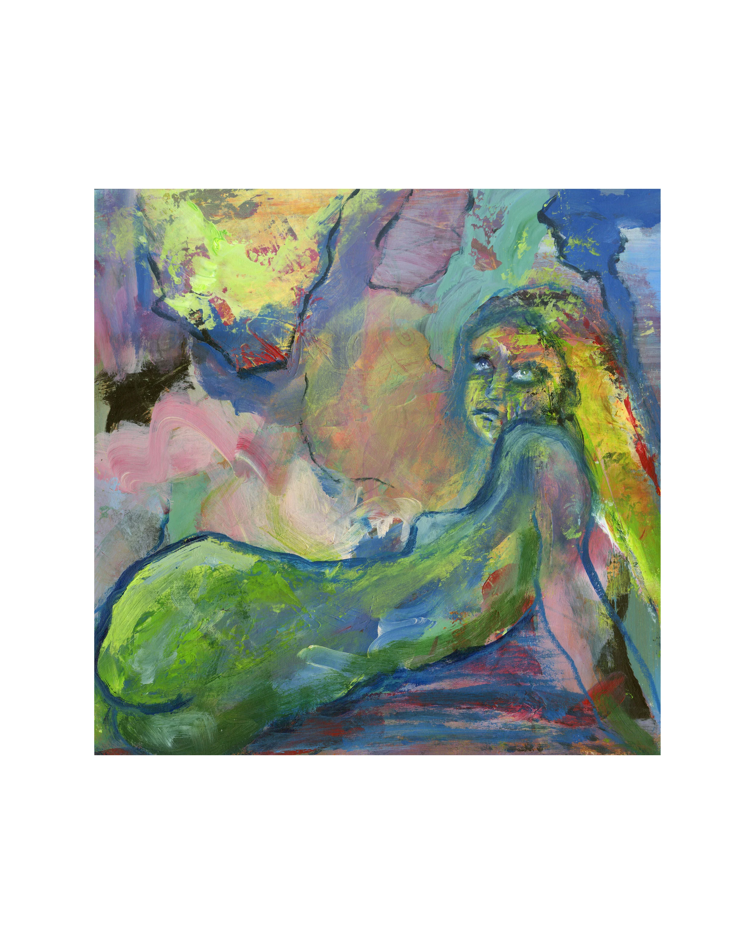 Victoria Original Acrylic on Paper /Matted to 14x16 / $220 / $25 for Reproduction Prints
