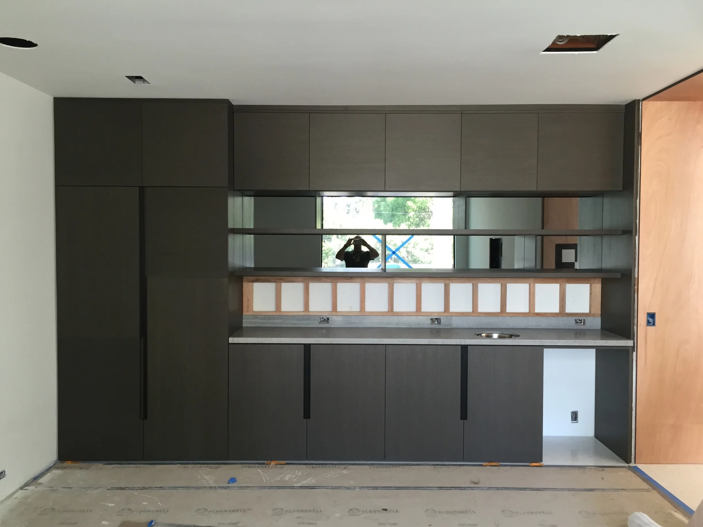 MEDIA ROOM BAR. CABINETRY BY SIMON HAMUI.
