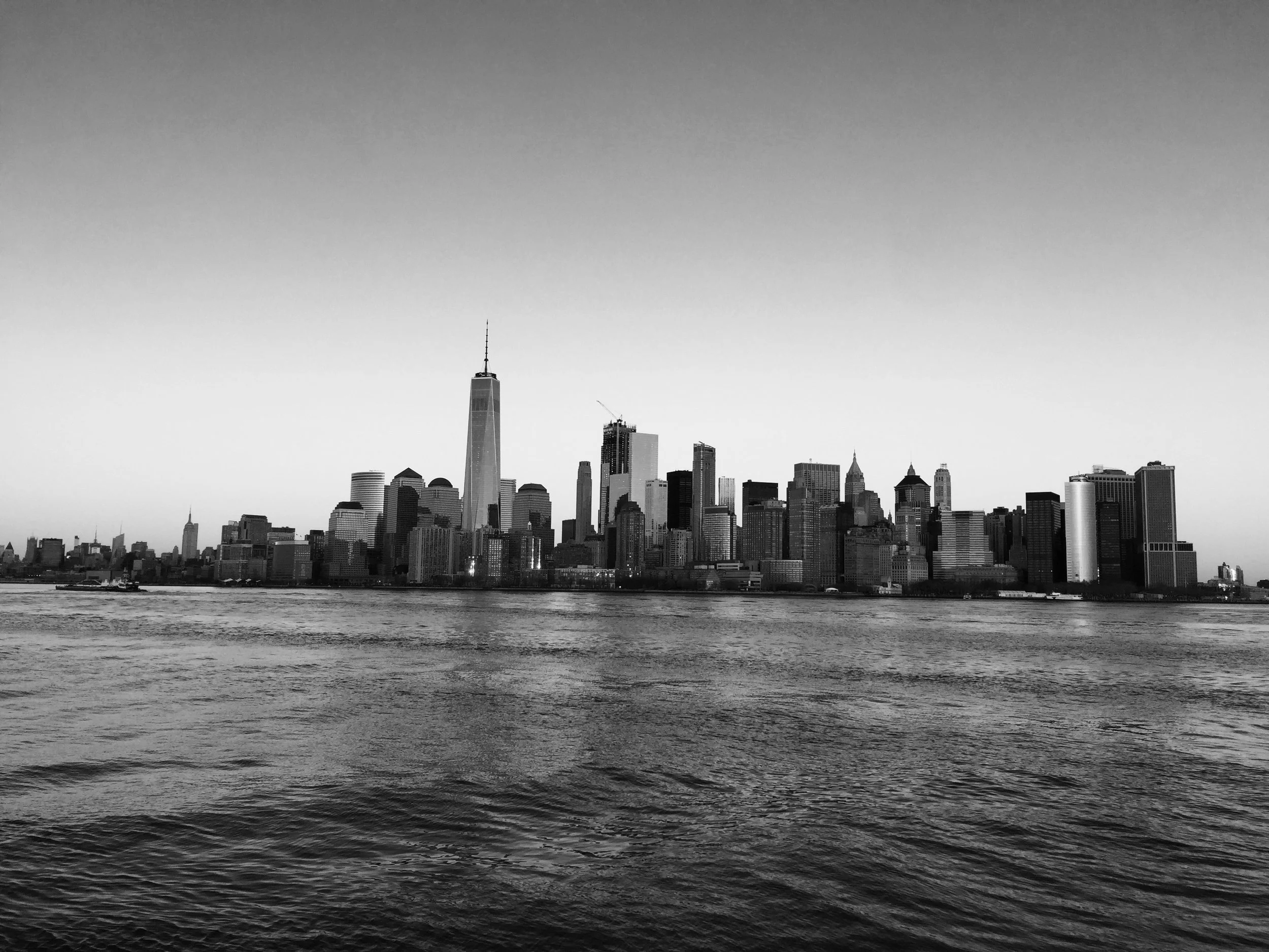 VIEW OF MANHATTAN FROM NEW JERSEY.
