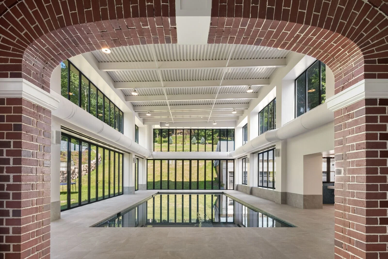  Indoor pool at entrance. 
