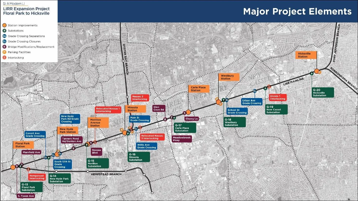  Diagram of LIRR track expansion. 