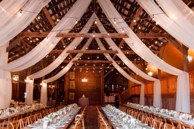custom barn draping $2000