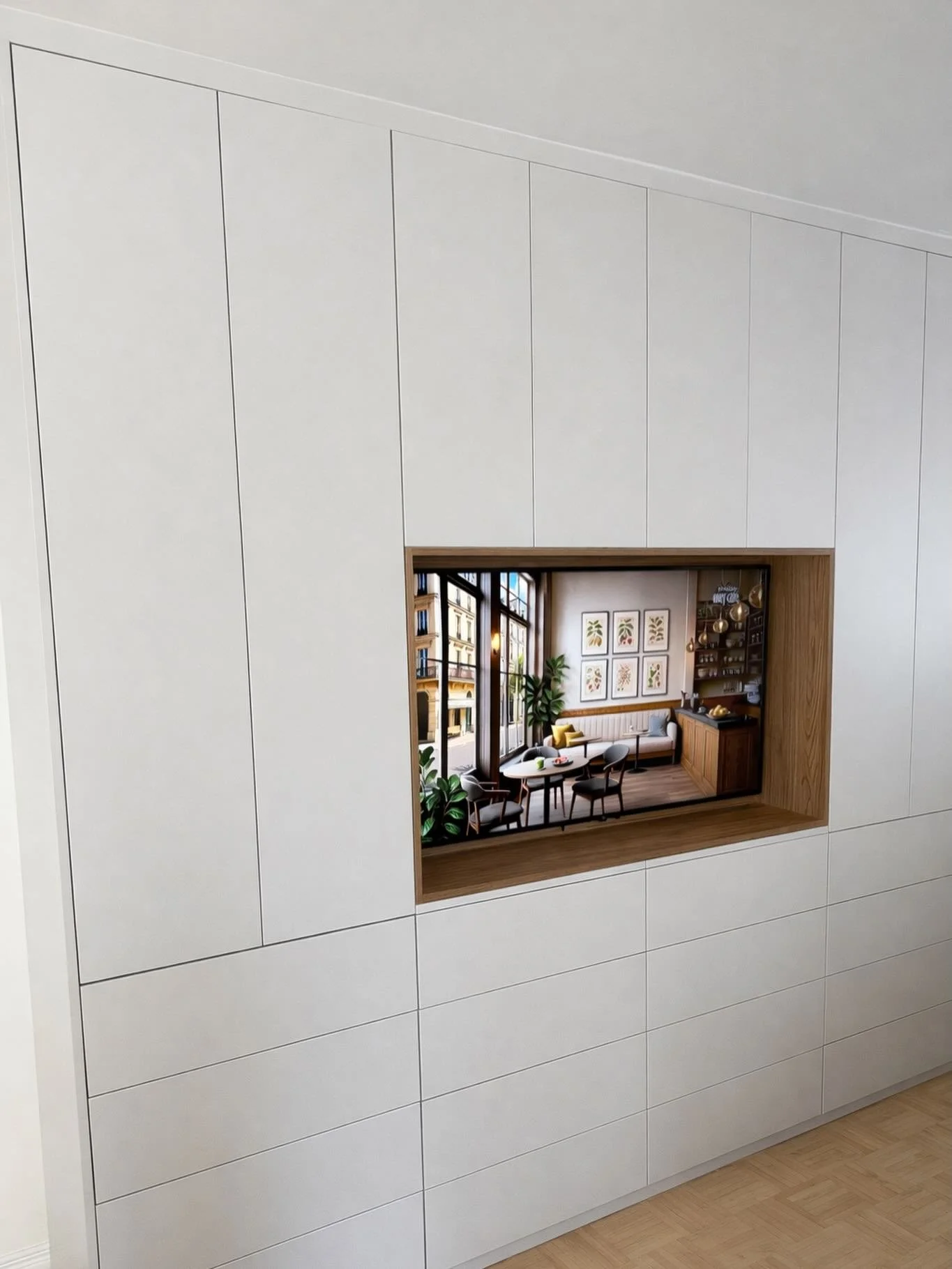 Custom wall unit, designed to fit perfectly and elevate everyday living #customized #quality #design #buylocal #madewithlove