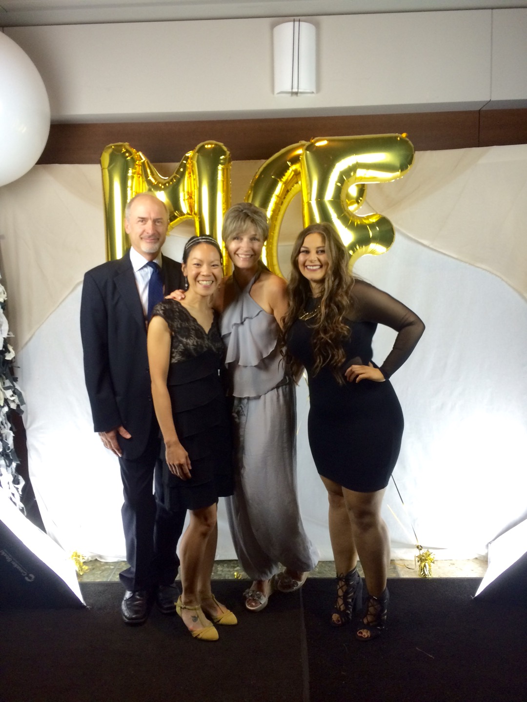 Dr. Sandi Dunn (CEO + Founder) and Dr. Nick Sharp (Chief of Operations) pictured alongside Dr. My-My Huynh (Research Scientist) and Luisa D'Amato (Research Technician) at the 21st Annual Michael Cuccione Foundation Gala 