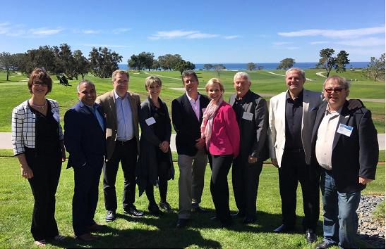 The Canadian Team at the Biocom Global Life Science Partnerning Conference in La Jolla, CA, March 1-2, 2017. PhoenixMD CEO Dr. Sandra Dunn 4th from left, Dr. Dan Zekzer on the right.