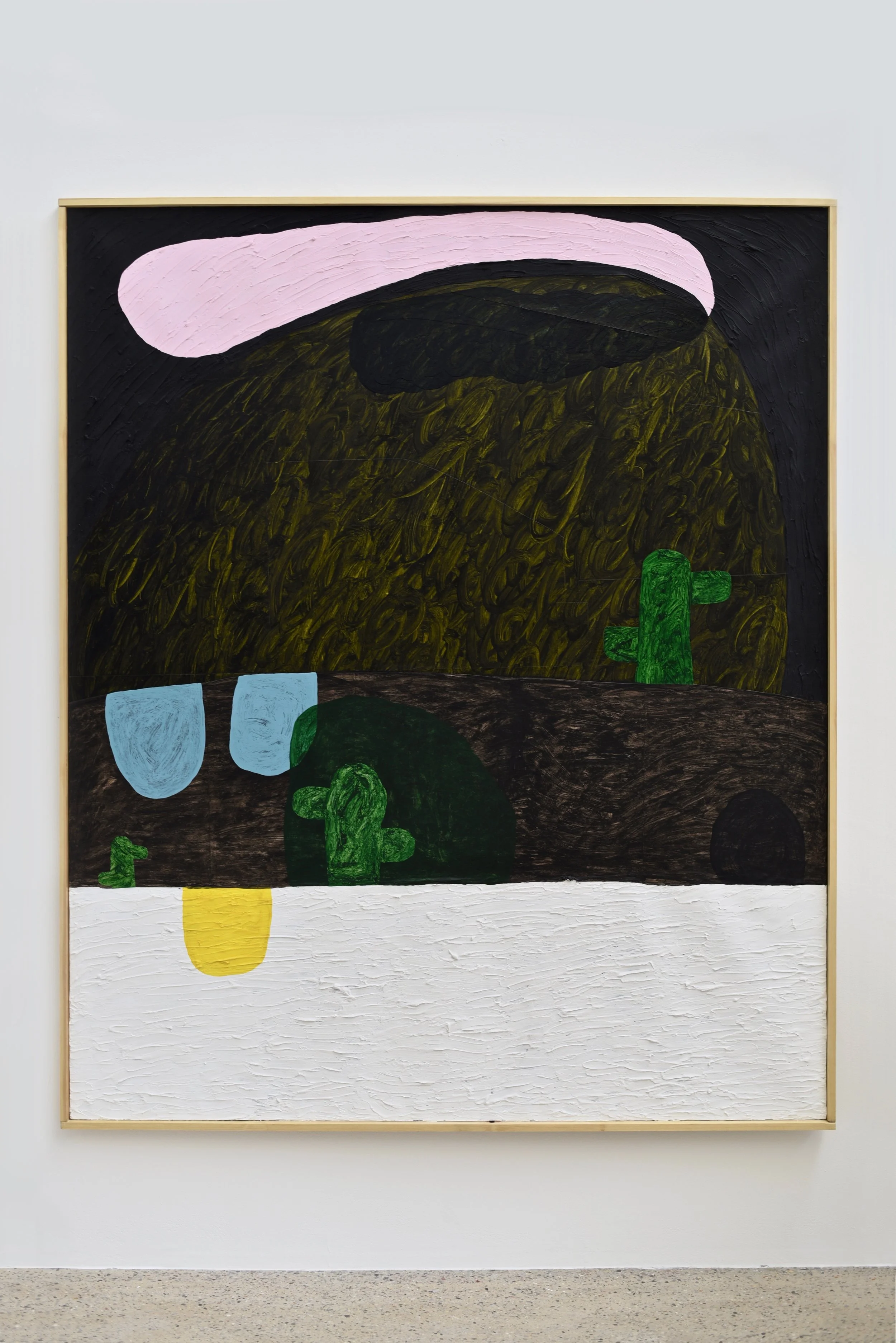 'Fells and Alleghenies', oil, acrylic and paper on canvas, 183 x 152 cm, 2017