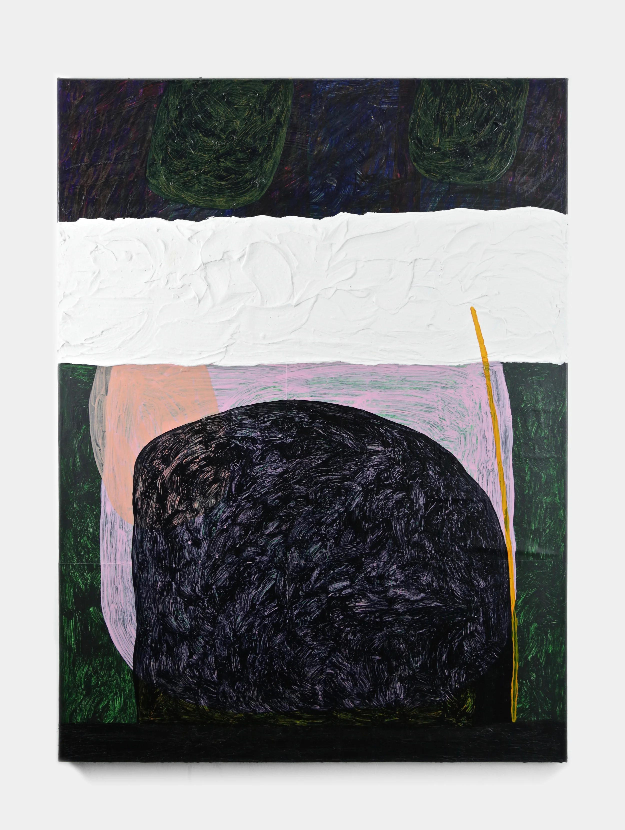 'Chapter 6', oil, acrylic and paper on canvas, 102 x 76 cm, 2017