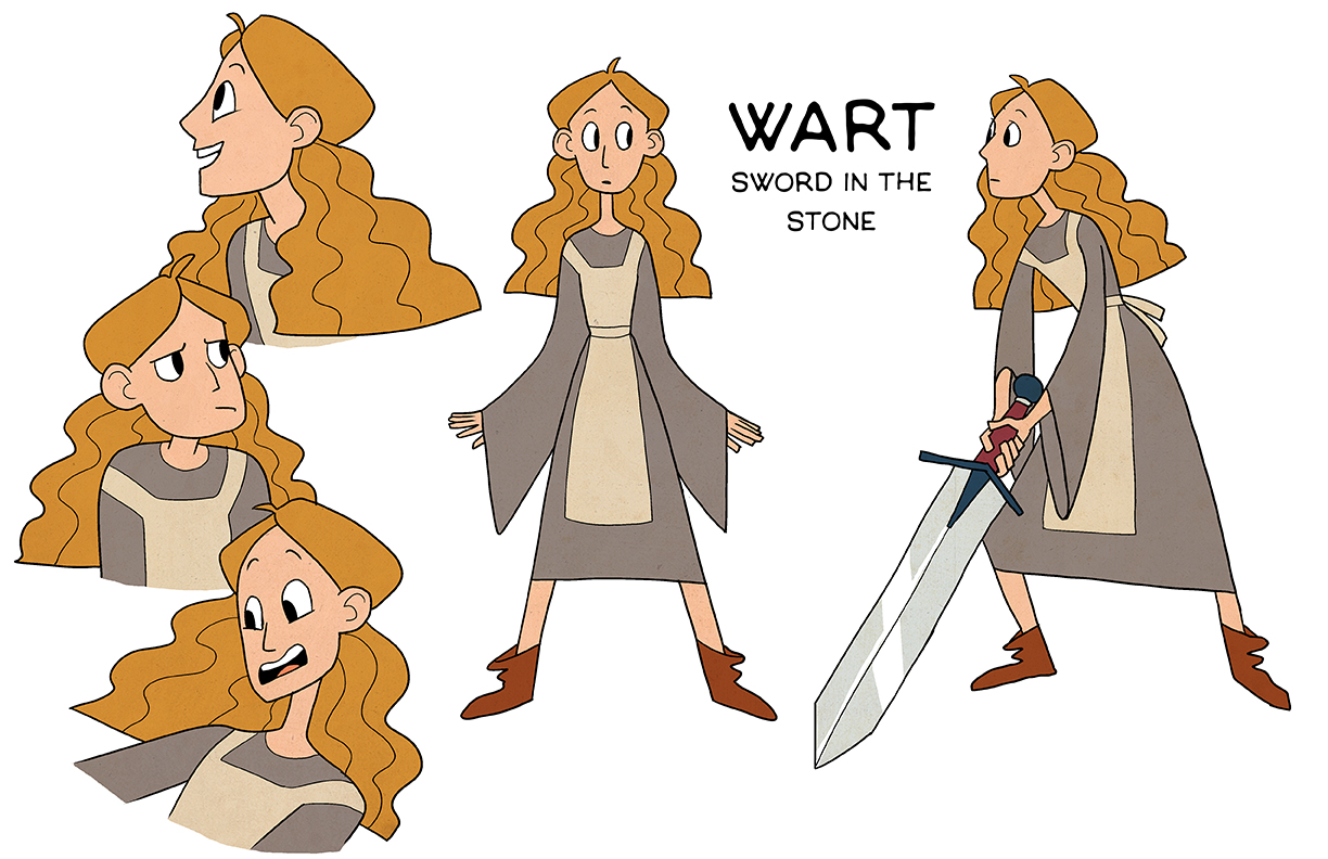  Character design for an animated TV series adaptation of The Sword in the Stone 