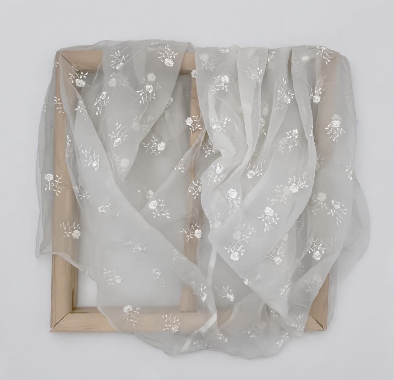    Continual   2026 Inherited wedding dress on frame 28” x 28” x 6” 