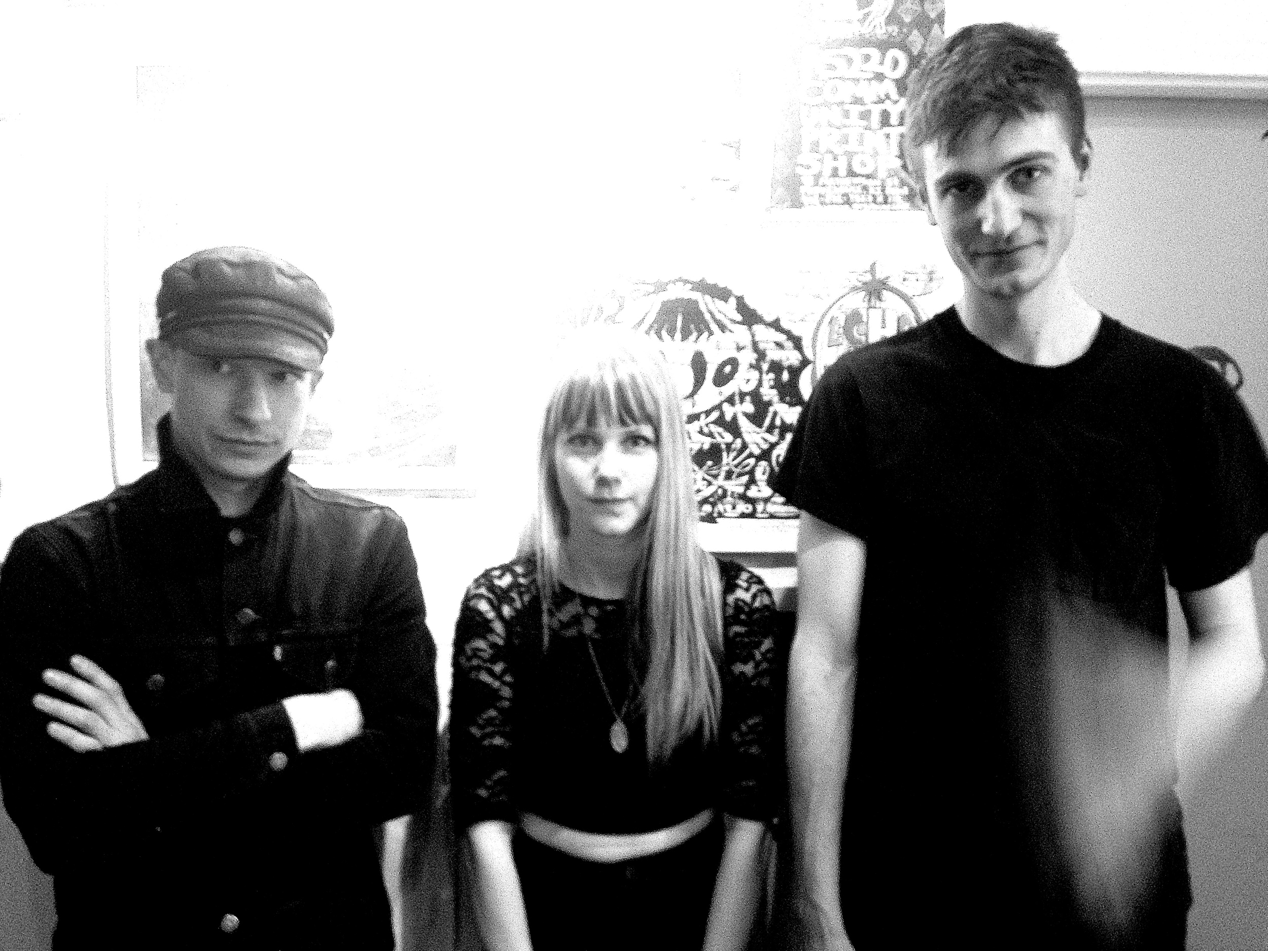 From left to right: bassist Nicholas Sadler, drummer Anna Wingfield, and vocalist / lead guitarist Derek Knox.