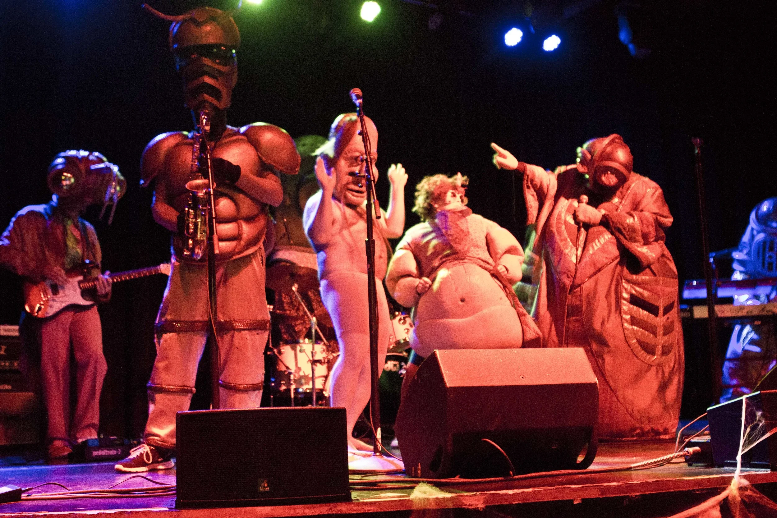 Anita Crackin'Stuff and her husband Duane being banished (for nudity) from a NAZO show at Fete ~ Photo Credit Thomas Alan Photography