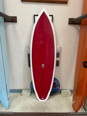 クリステンソン　レーンスプリッター5’7” 5'7 Chris Christenson Lane Splitter (Red w/White Bottom
