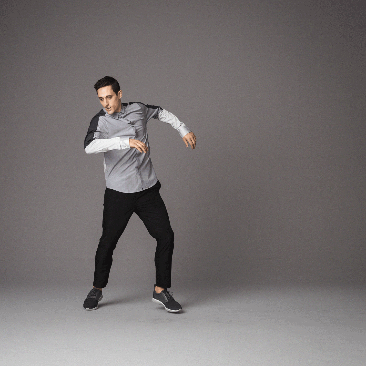 Inspired by the dancers from the New York City Ballet along with company choreographer-in-residence Justin Peck, Cole Haan's GrandMotion collection celebrates the art of movement. “Every moment in ballet is equally about the moment before and the moment to come,” said Peck. “A dancer does not merely kick their leg up or jump. They follow a storyline of movement that includes new heights of physicality and lengths of elegant motion. These images are about representing that greater story within a single moment.”