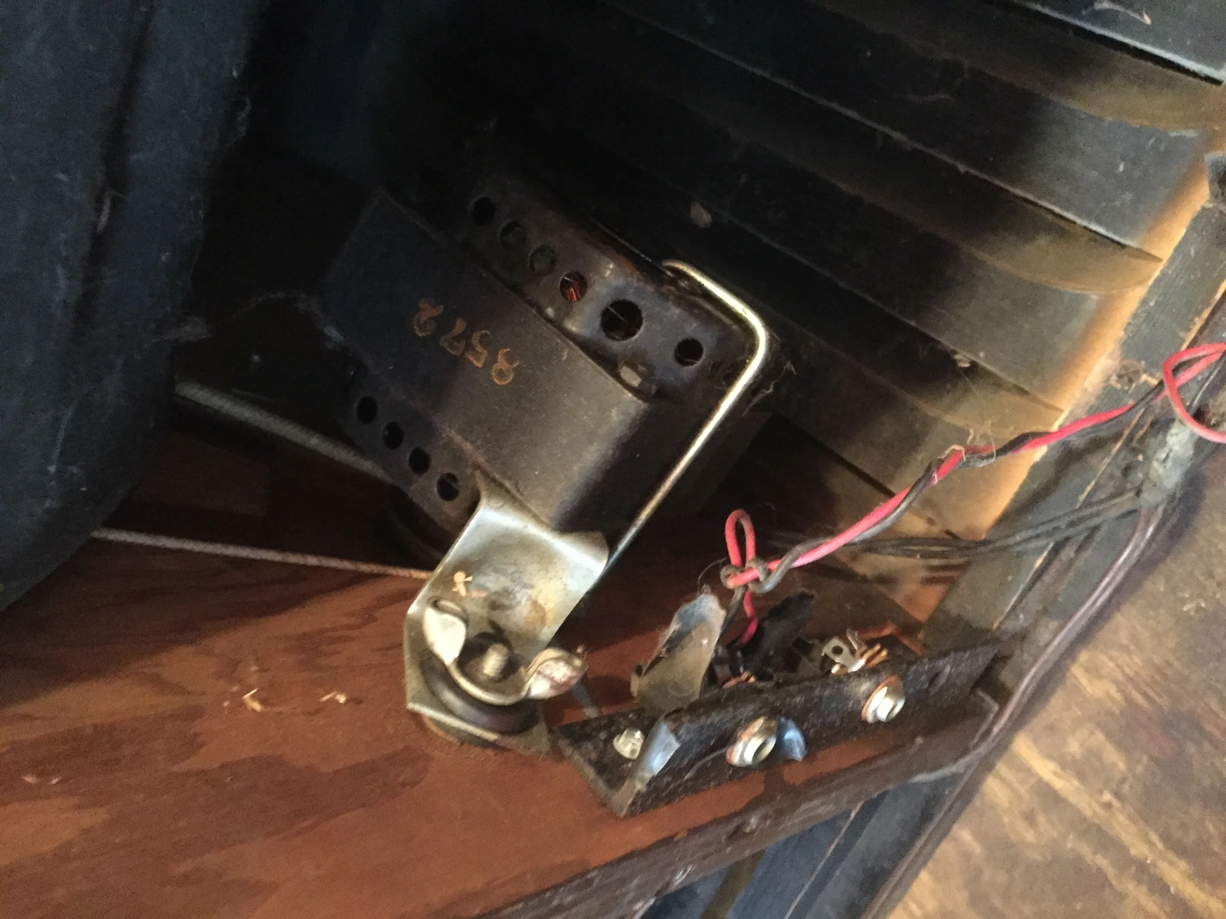 Someone rewired the input, power, and rotor switching. Part of input mod seen here.